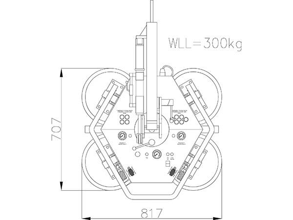 Location d'un palonnier Kappel  1 à 8 Ventouses - 100kg à 600kg à Lyon