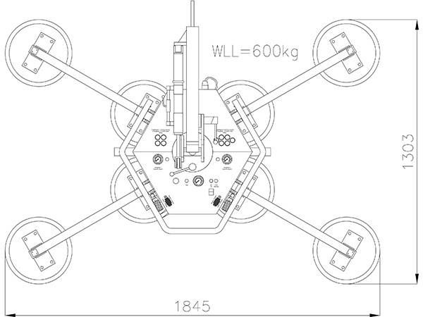 Location d'un palonnier Kappel  1 à 8 Ventouses - 100kg à 600kg à Lyon