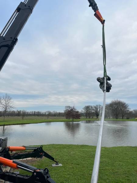 Mise en place de 3 statues en bronze dans un château près de Bordeaux
