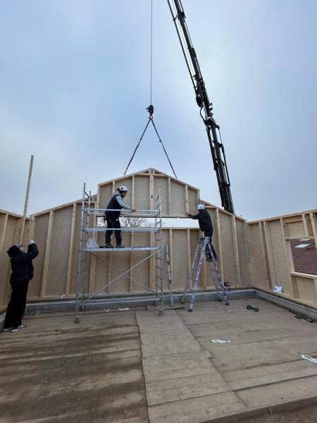 Location de grue ossature bois