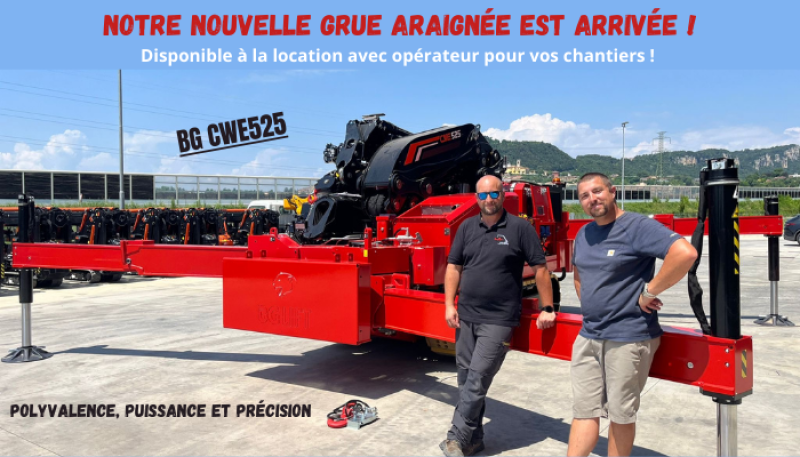 Nouvelle mini grue araignée BG CWE525 !!!